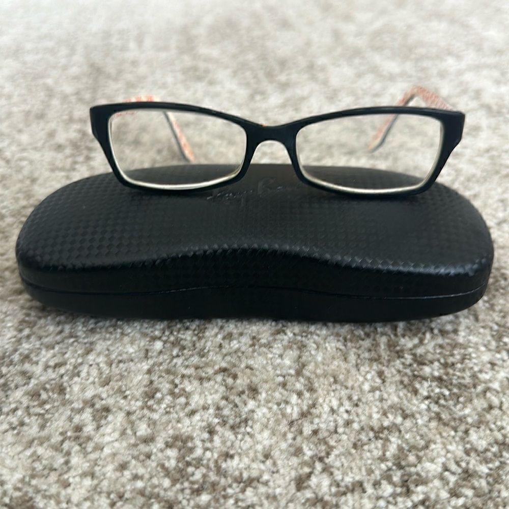 Womens Ray Ban Black w/ Print RB5234 Eyeglass Frames
